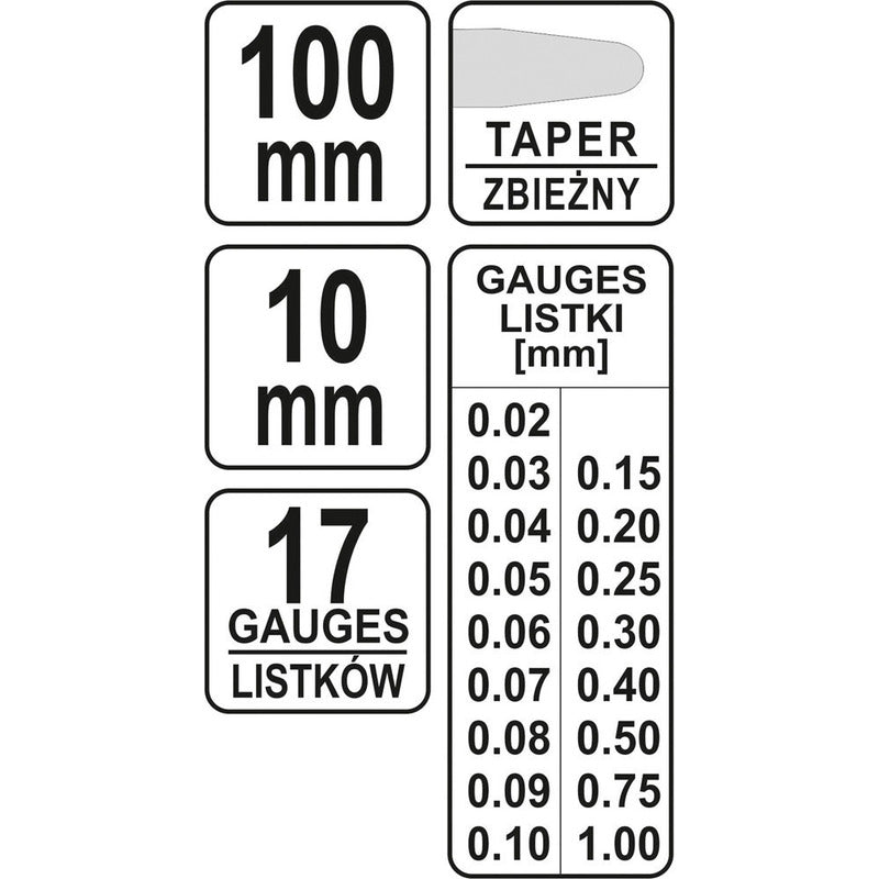 Feeller 100 M/m 17 Hojas Tipo B - Yato Yt-7220