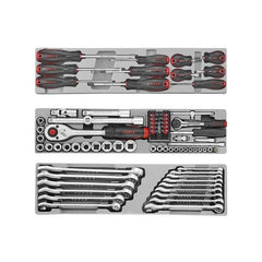 Caja 4 Bandejas Con 101 Herramientas Force Modelo 50235-101 Rojo/negro