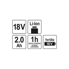 Bateria Yato /18v/ 2.0ah Yt-82842