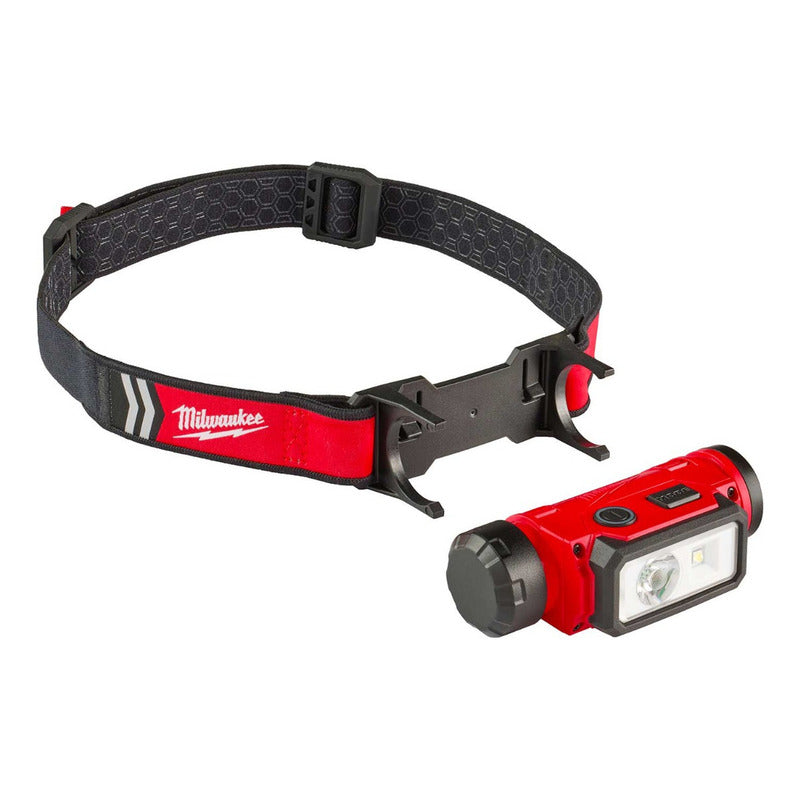 Lampara De Casco Carga Usb Led Milwaukee Linterna Negro Luz Blanco