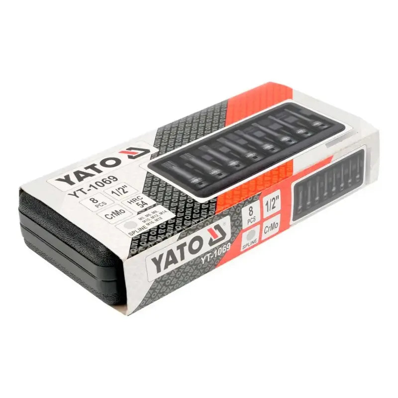 Juego De Dados De Impacto Imbus Spline 1/2'' 8 Pzas -yato Negro