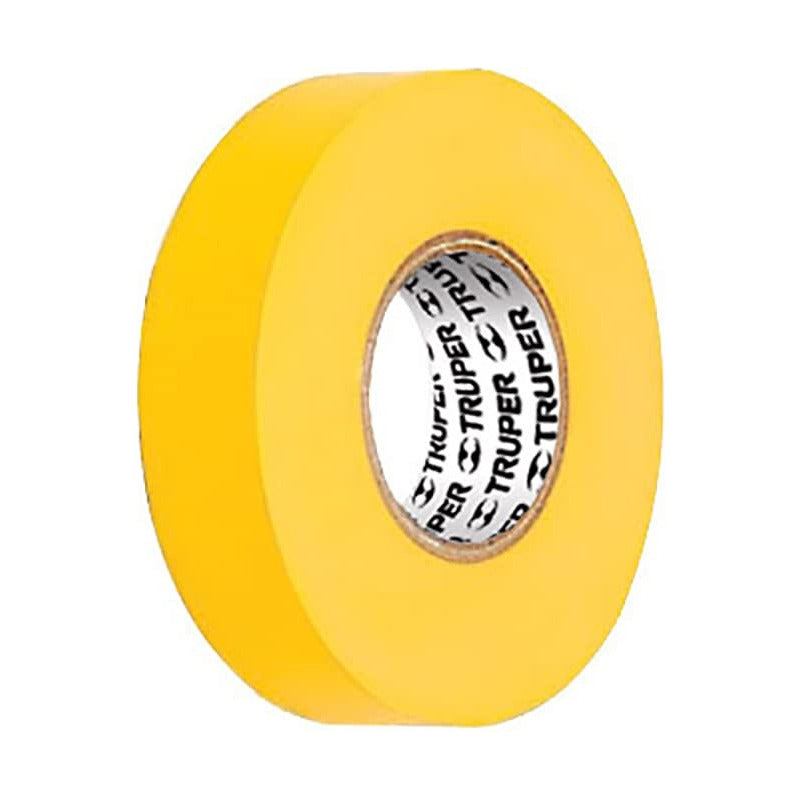 Huincha Aisladora Pvc 19 Mm X 18 M Amarillo M-33a Truper Amarillo Liso