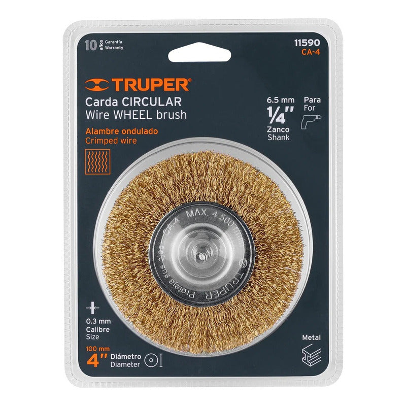 Escobilla Truper Circular P/talad.gruesa 4 # Ca-4 Amarillo