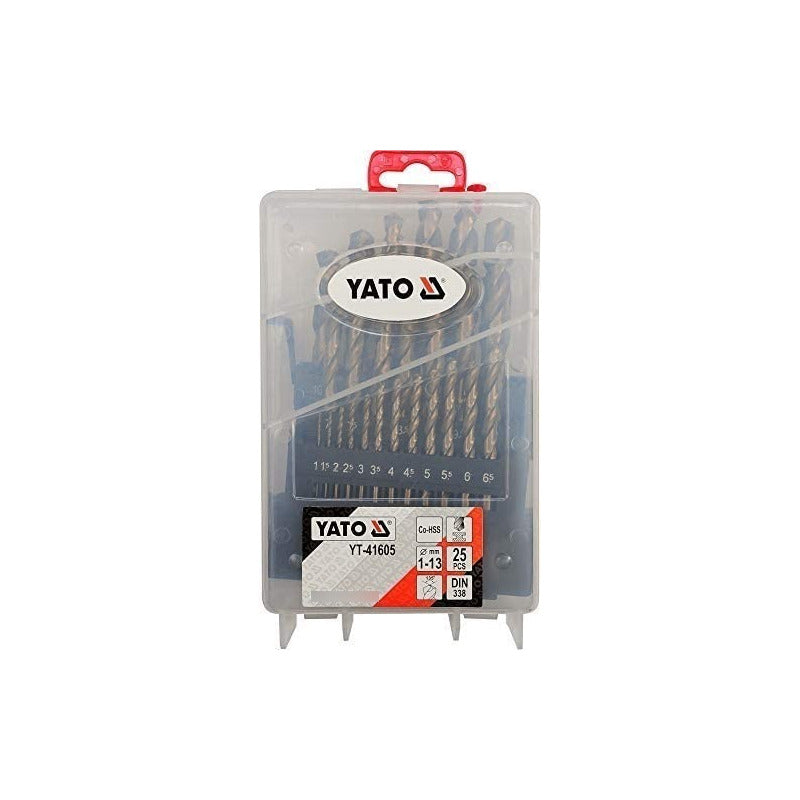 Juego Brocas De Cobalto 1-13mm 25pzas Yato Yt-41605