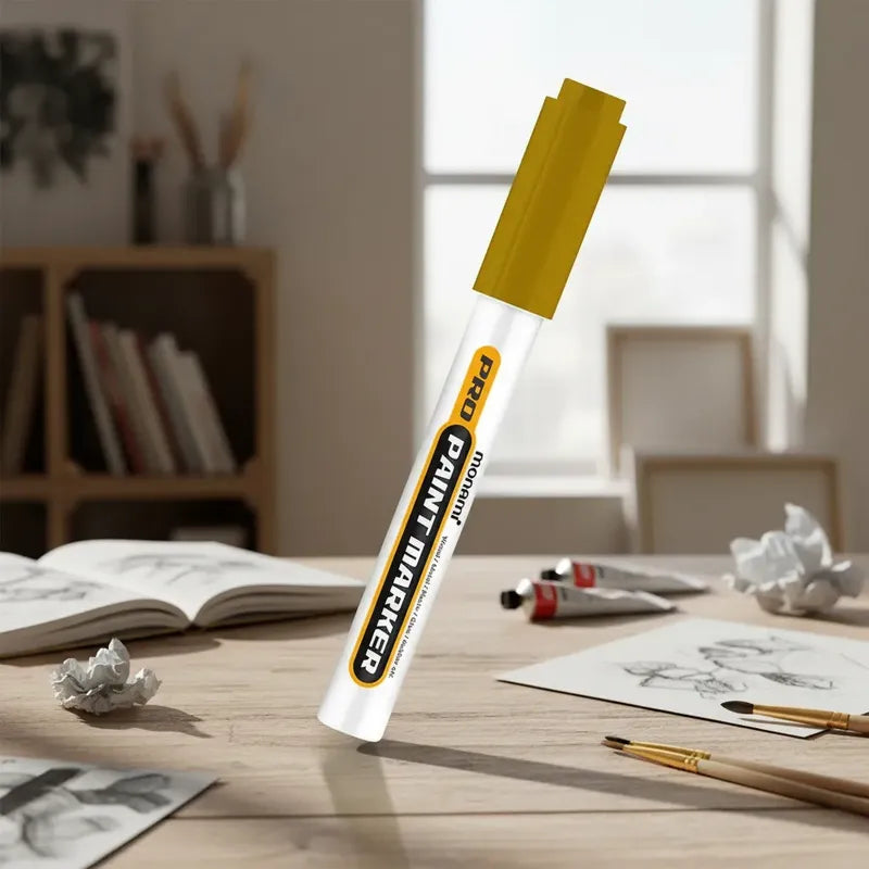 Marcador Pintura Óleo Paint Marker Monami Dorado