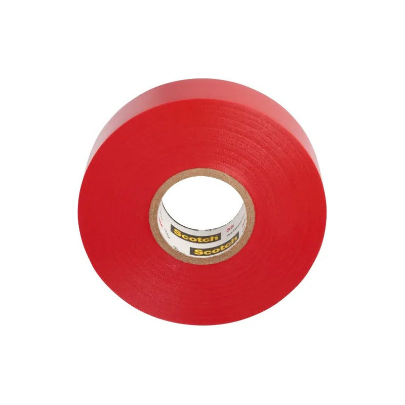 Cinta Aislante / Huincha Aisladora 3m 35 Rojo 19mm X 20mt Negro