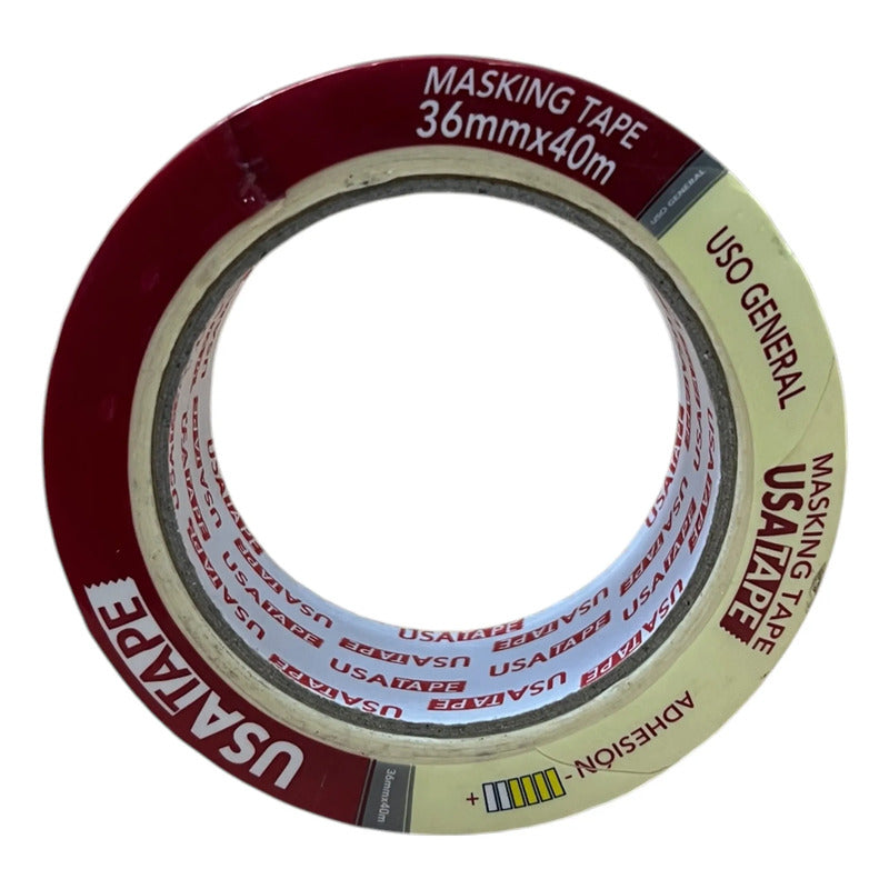 Cinta Enmascarar Masking Tape 36mmx40m Usatape Pack 6 Unid