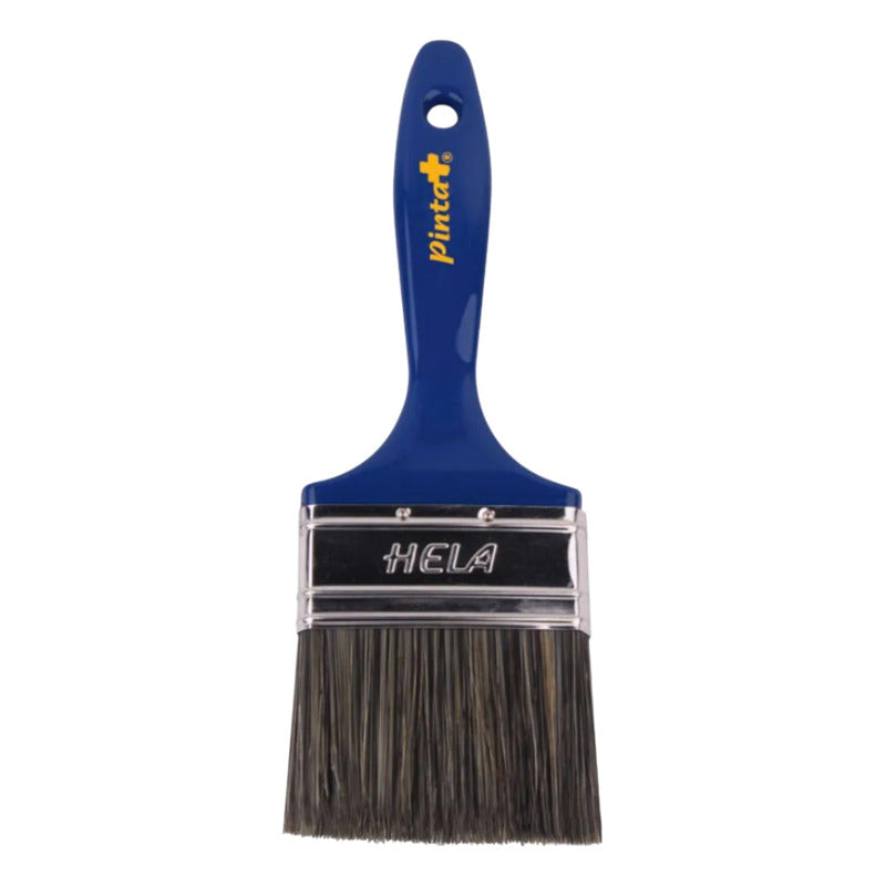 Brocha Plana Hela Para Pintar De 1/2 Pulgada Con Mango Azul