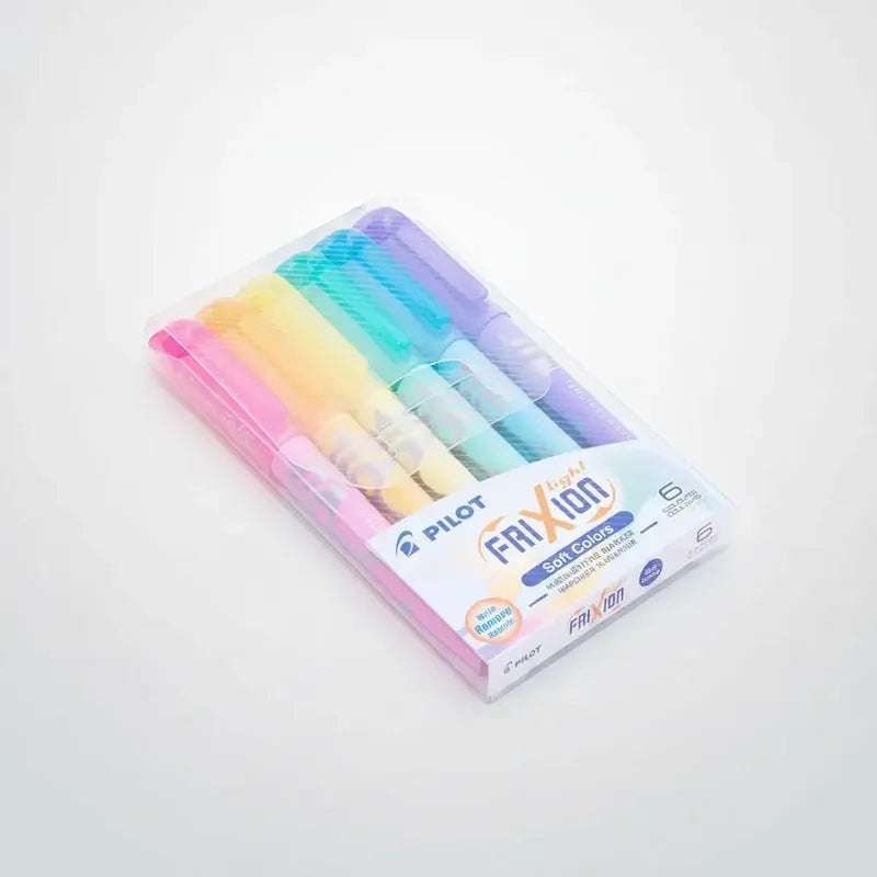 Set 6 Destacadores Frixion Light Soft Color Pastel Pilot Pasteles