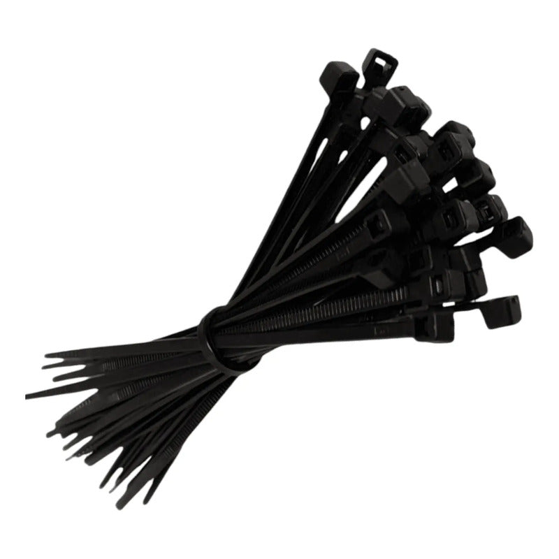 Pack 100pcs Amarra Plastica Cable Negro Lexo 300mm X 3,6mm Negro