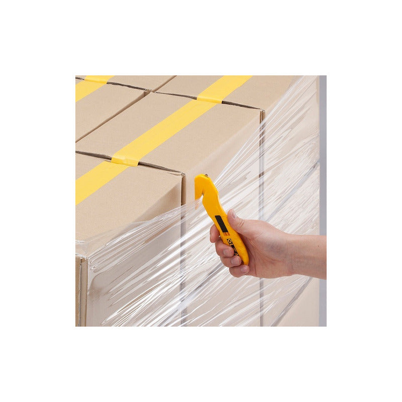 Cutter De Seguridad Olfa Sk-10 Amarillo Para Flejes Y Películas De Plástico