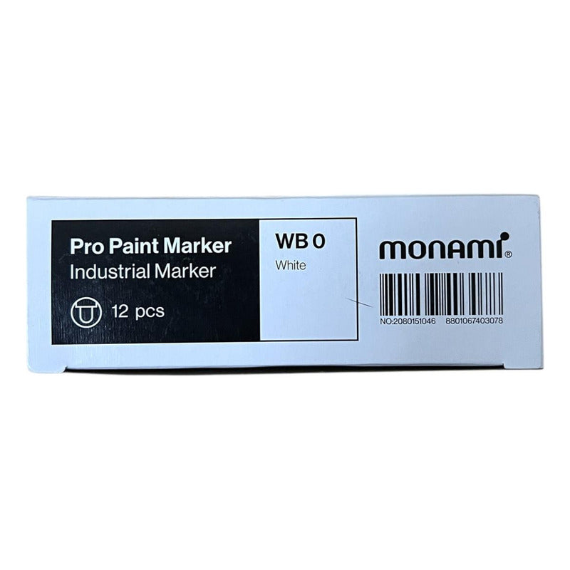 Marcador Pintura Óleo Monami Set 12 Blancos Punta Redonda Blanco