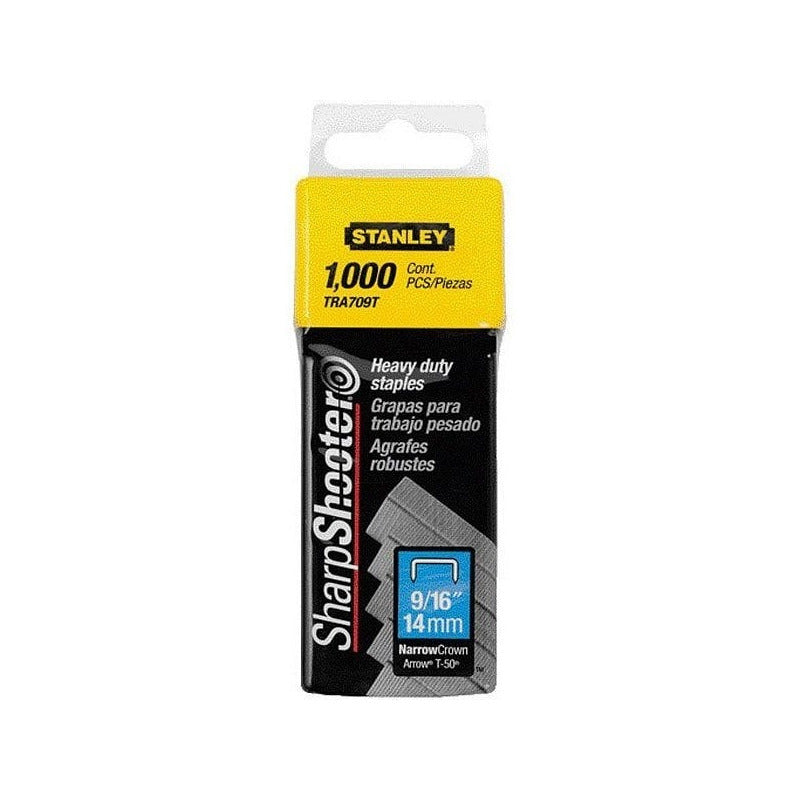 Grapas Stanley T50 9/16   (14mm) Caja 1000 Unidades Tra709t