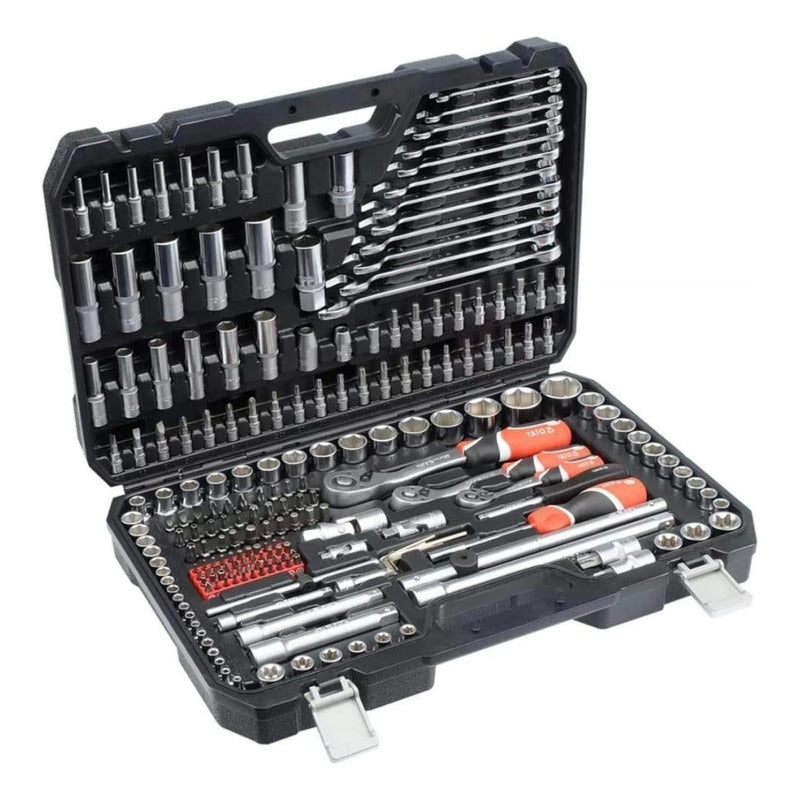 Juego De Dados Yato 216 Pcs Yt-38841 Kit De Herramientas Color Negro
