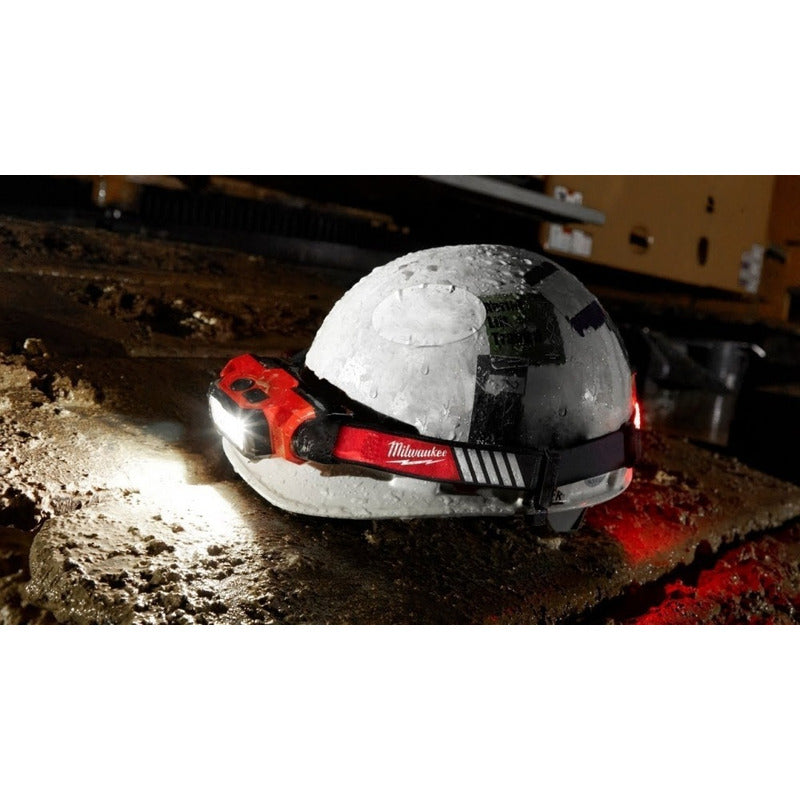 Linterna De Casco Recargable Usb Milwaukee 2116-21 Color De La Luz Rojo Blanco