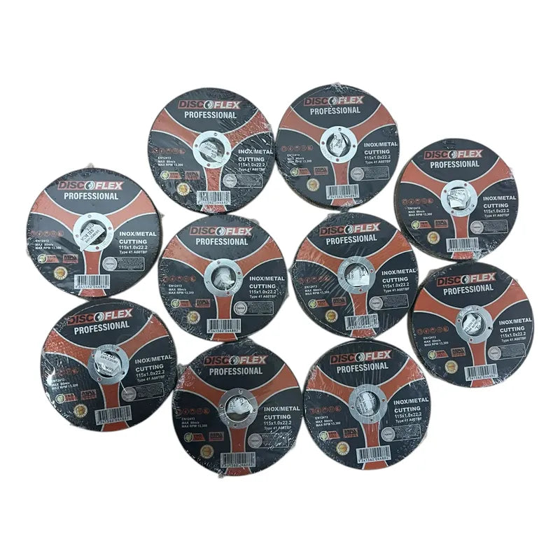 Disco De Corte 4.1/2 115x1.0x22.2mm Discoflex 100 Unidades Negro