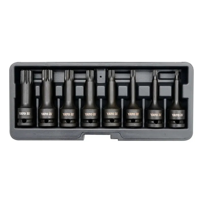 Juego De Dados De Impacto Imbus Spline 1/2'' 8 Pzas -yato Negro