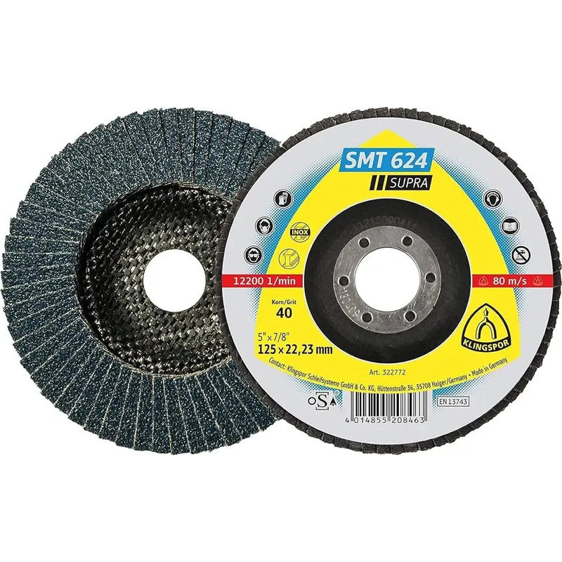 Disco Traslapado 4.1/2 Grano 36 Smt 624 Klingspor 322764 Azul