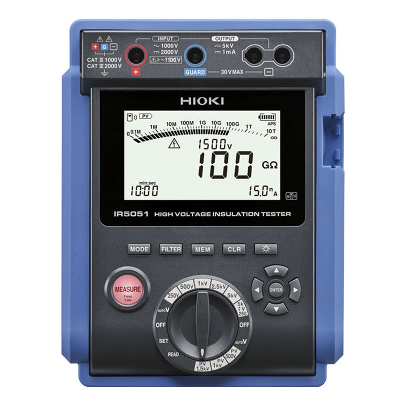 Medidor De Aislación De 5kv Hioki Ir5051-90 Con Bluetoooth