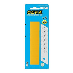 Pack 5 Hojas Olfa Hb-5b Repuesto Cutter Industrial 25mm 0.7mm