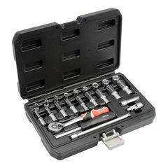 Juego De Dados [] 1/4 23 Piezas - Yato Yt-14451 Maleta Negro