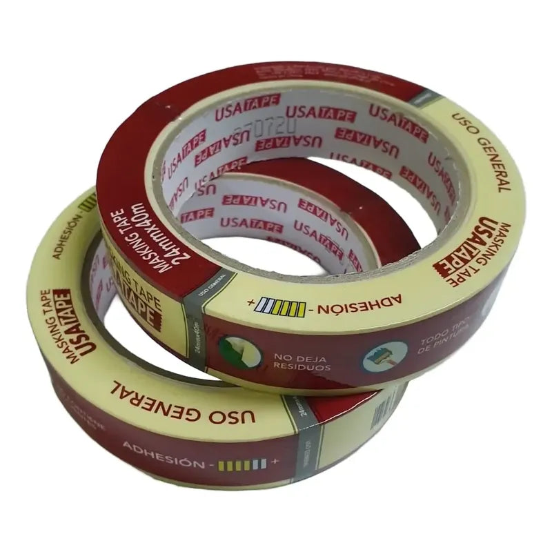 Pack 2 Cintas De Papel Para Enmascarar Masking Tape 24mmx40m