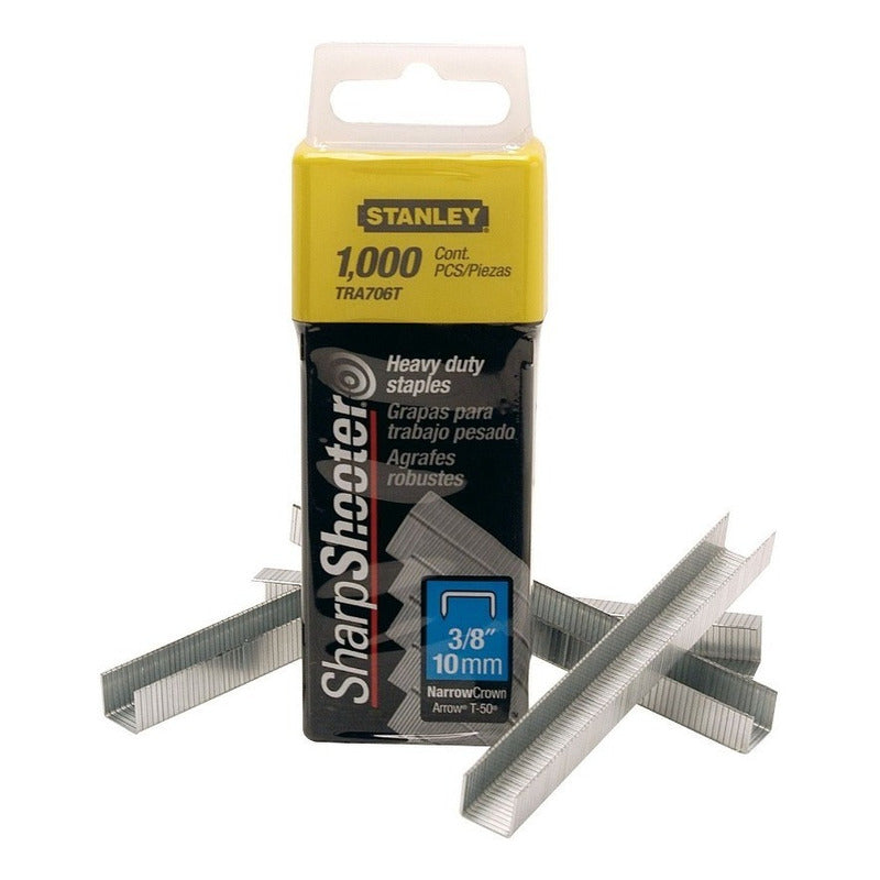 Grapas Stanley T50 3/8   (10mm) Caja 1000 Unidades Tra706t