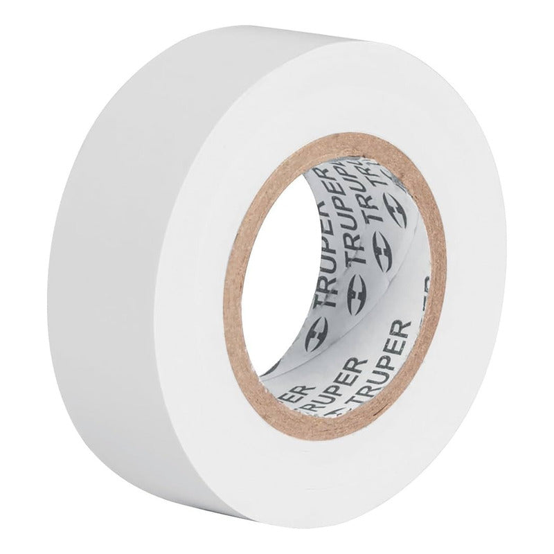 Huincha Aisladora Pvc 19 Mm X 18 M Blanco M-33b Truper Blanco Liso