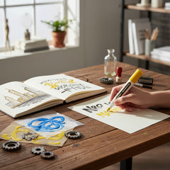 Marcador Óleo Amarillo Monami Pro Paint Waterproof Metal 2mm