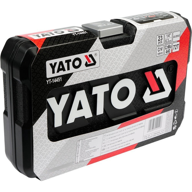 Juego De Dados [] 1/4 23 Piezas - Yato Yt-14451 Maleta