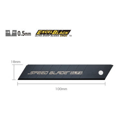 Cuchillas Olfa Speed Blade 18mm 5 Uds Recubiertas De Flúor Negro