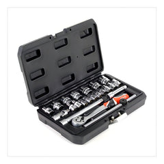 Juego De Dados [ ] 3/8 22 Piezas - Yato Yt-38561 Negro