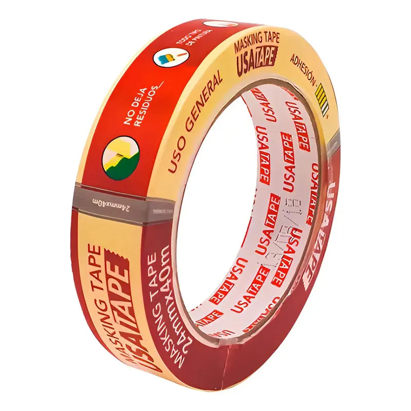 Cinta De Papel Para Enmascarar Masking Tape 24mm X 40m Beige Lisa