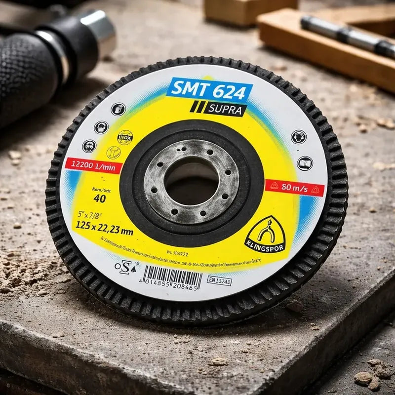 Disco Traslapado 4.1/2 Grano 36 Smt 624 Klingspor 322764 Azul