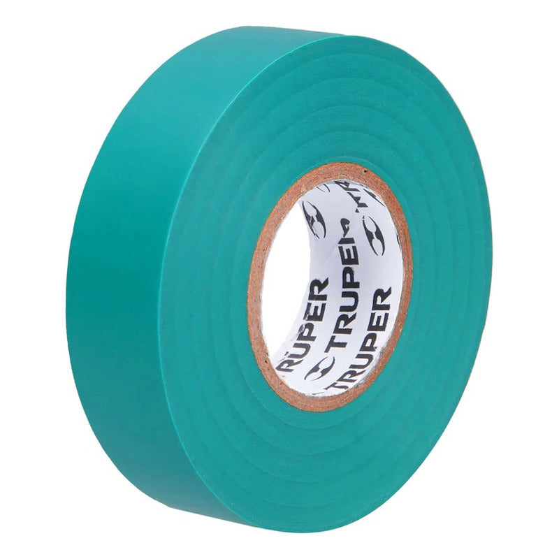 Huincha Aisladora Pvc 19mm X 18 M Verde M-33v Truper Verde Liso