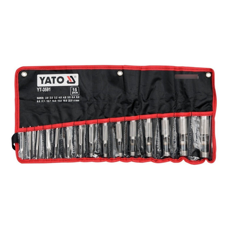 Juego De Sacabocados De Golpe 15pcs - Yato  Yt-3591