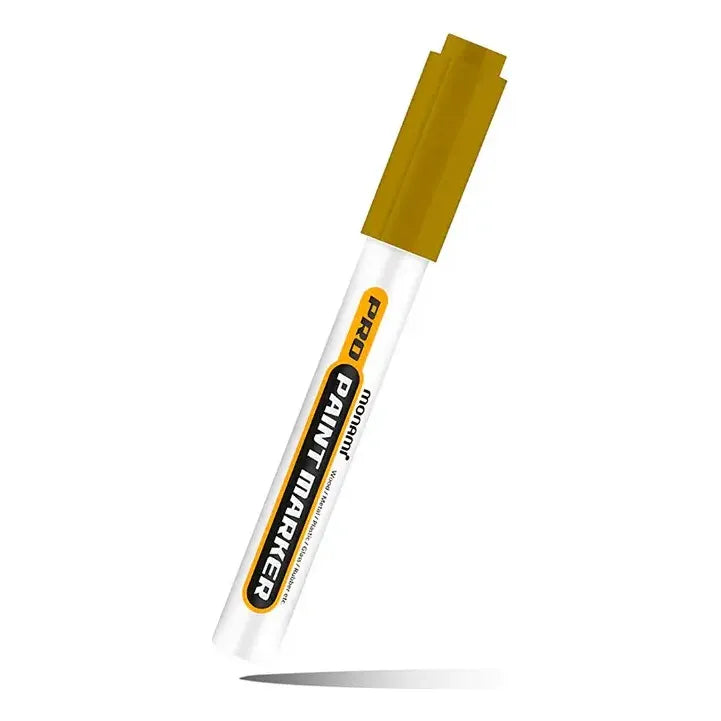Marcador Óleo Monami Dorado Punta Redonda 2mm Para Metal