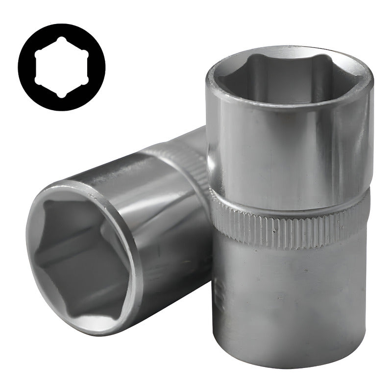 Juego Dados Hex. []1/4`` Mm./puLG. 31 Piezas (2312-5), Force Cromo