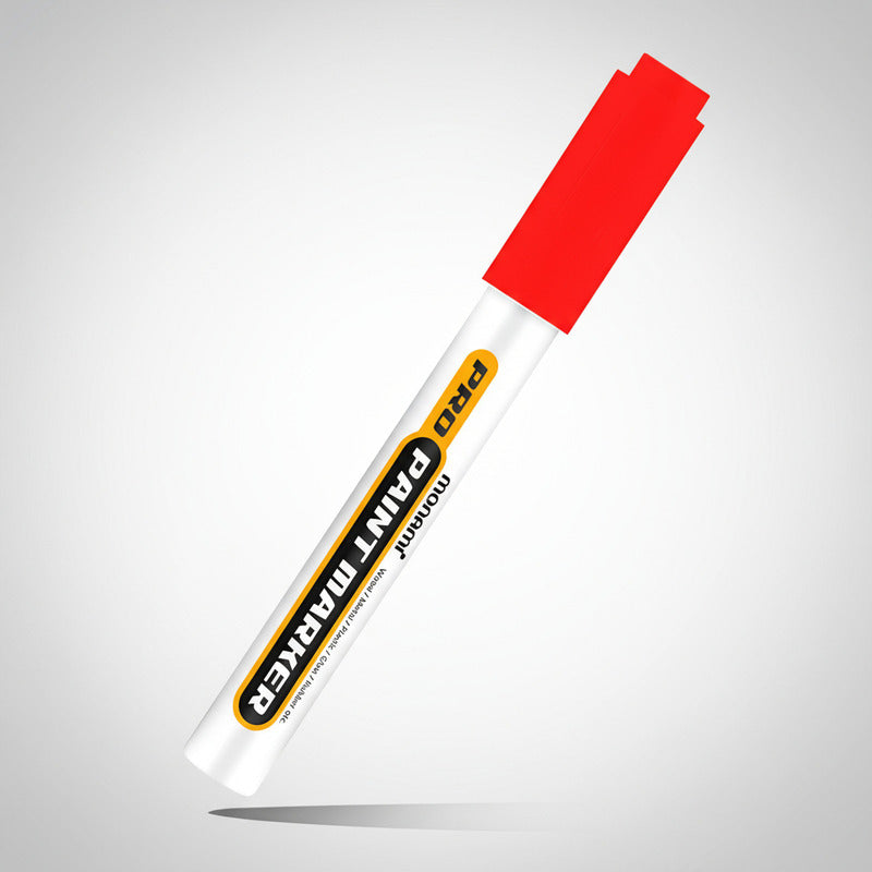 Marcador Óleo Monami Pro Paint Rojo Punta Redonda Resistente Agua