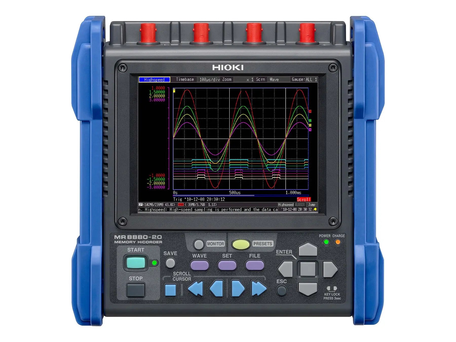 HIOKI MR8880 Registrador digital portátil 4 canales