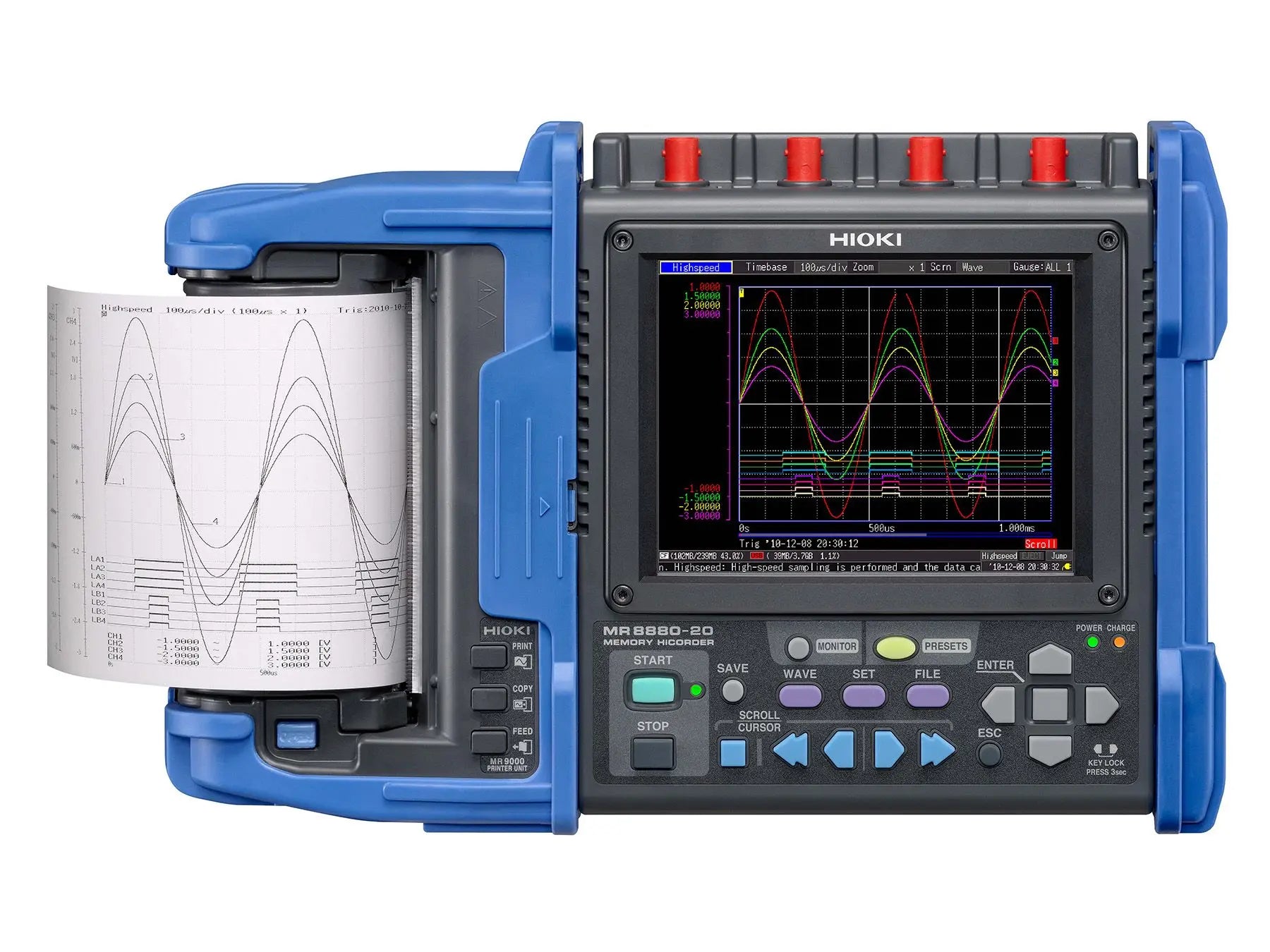 HIOKI MR8880 Registrador digital portátil 4 canales